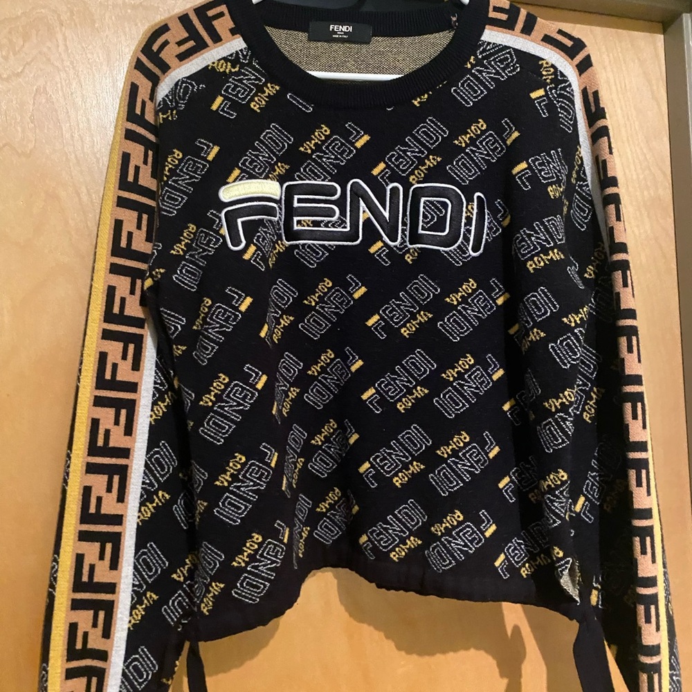fendi x fila knitwear sweater
